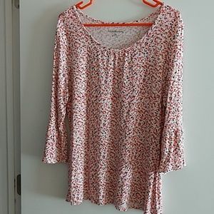 Croft & Barrow bell sleeve blouse top